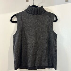 Zara Charcoal Ribbed Knit Top